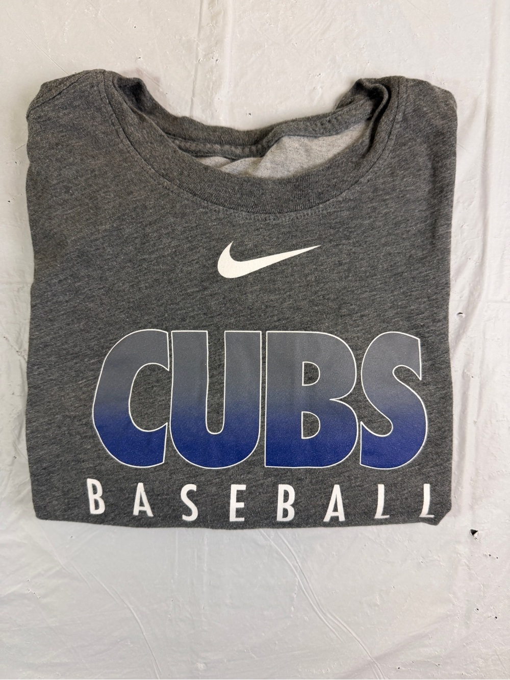Nike Gray Tee with Blue Gradient "CUBS"‎ Logo